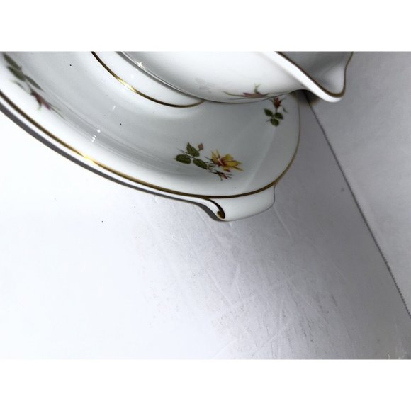 Vintage Rosenthal Aida China Petal Lane Footed Gravy Boat Bowl Made in Germany - Picture 4 of 10
